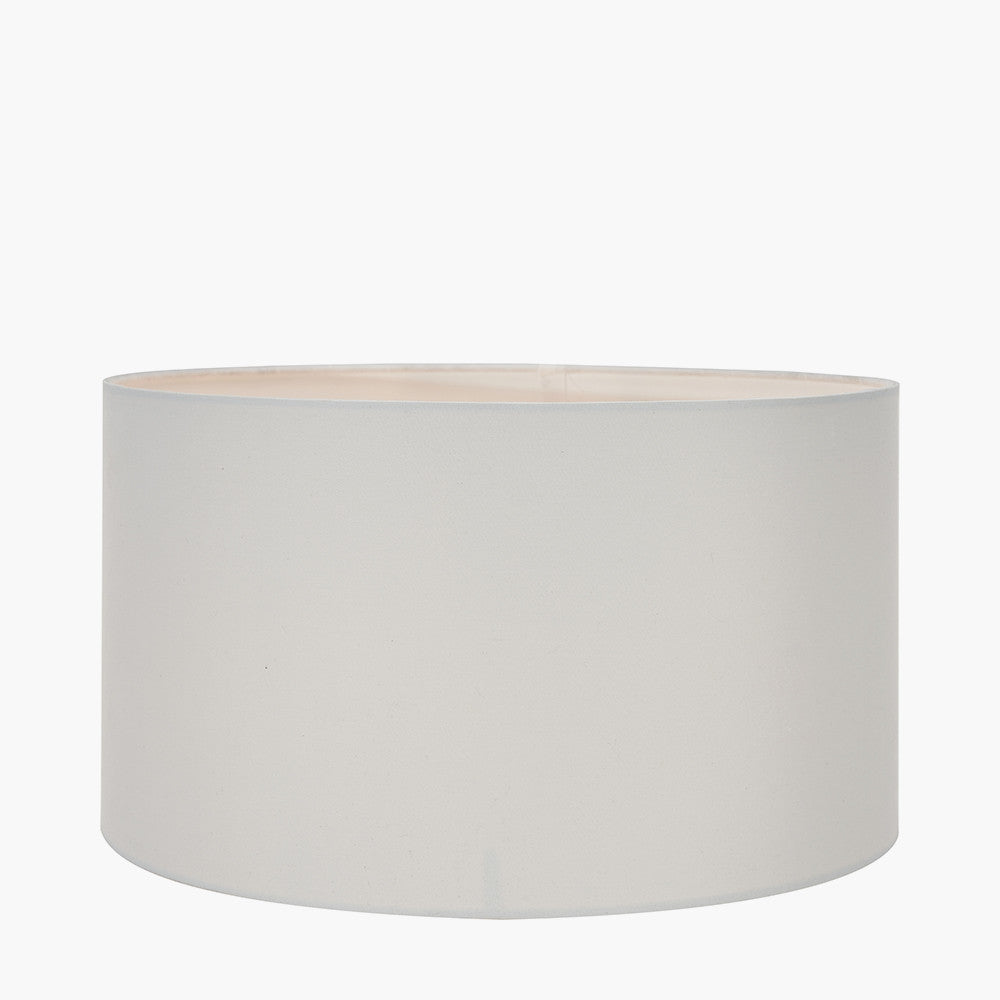 Harry 40cm Ivory Poly Cotton Cylinder Drum Lampshade